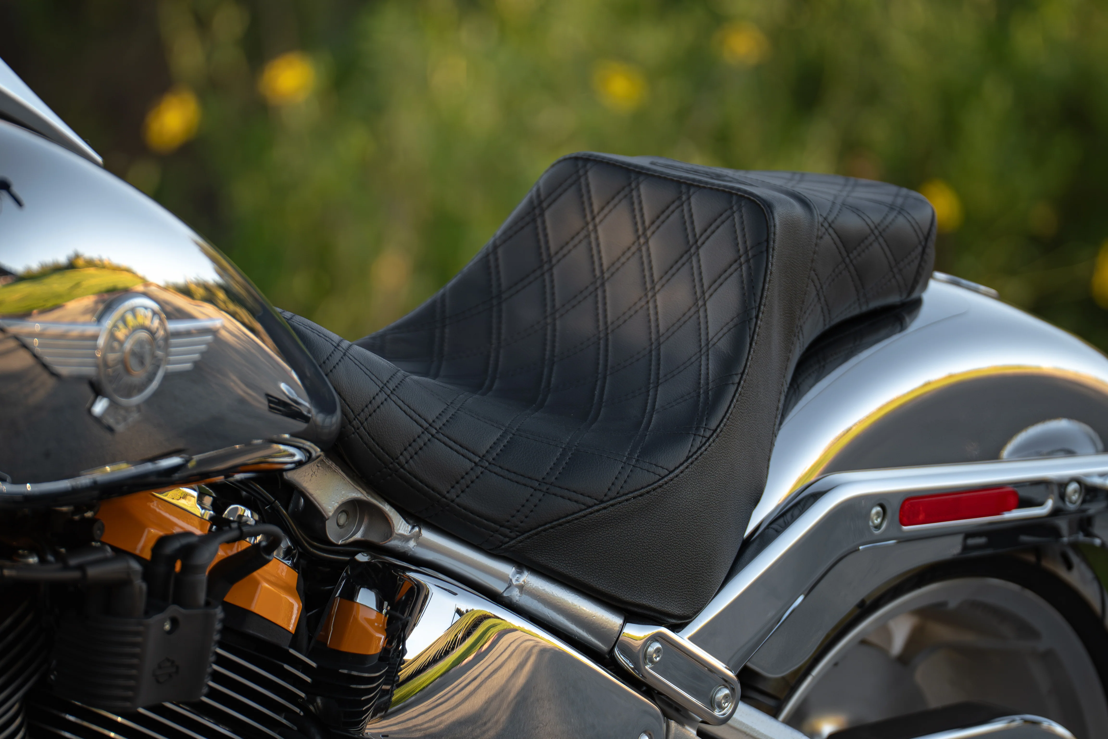 Double Diamond Stealth-Grip™ Premium 2-Up Saddles for 2018-2026 Fat Boy Models - Image 22