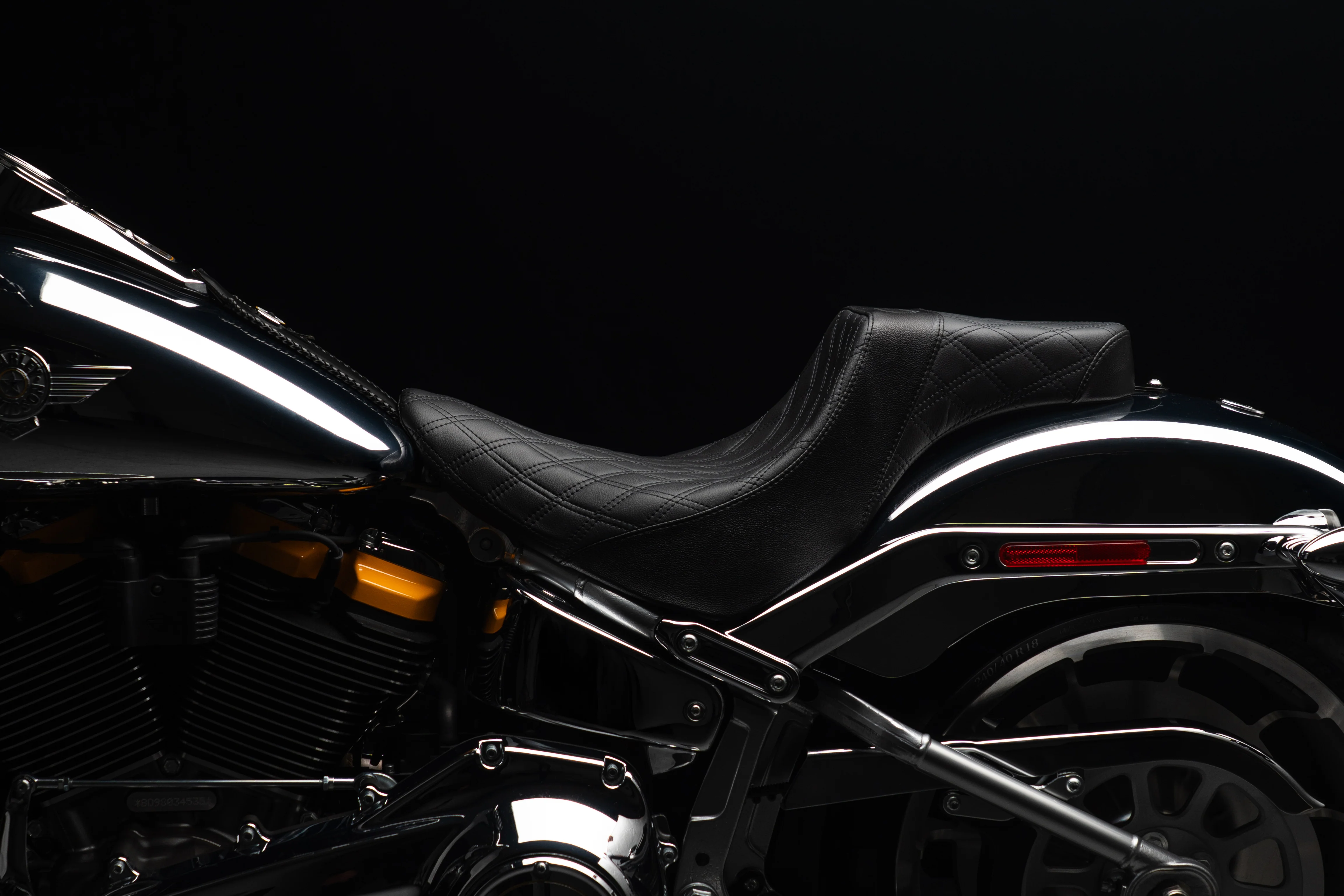 Double Diamond Stealth-Grip™ Premium 2-Up Saddles for 2018-2026 Fat Boy Models - Image 3