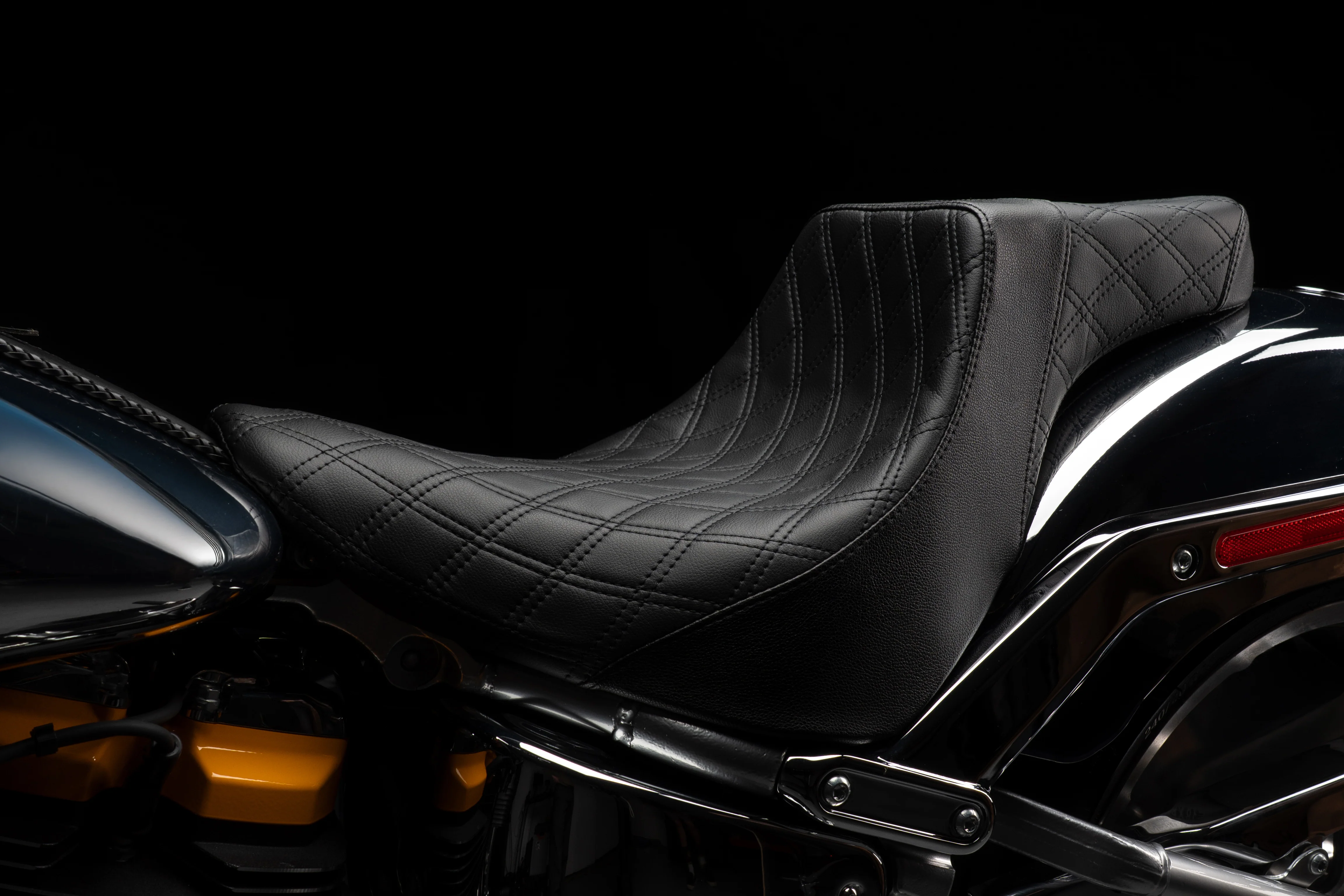 Double Diamond Stealth-Grip™ Premium 2-Up Saddles for 2018-2026 Fat Boy Models - Image 6