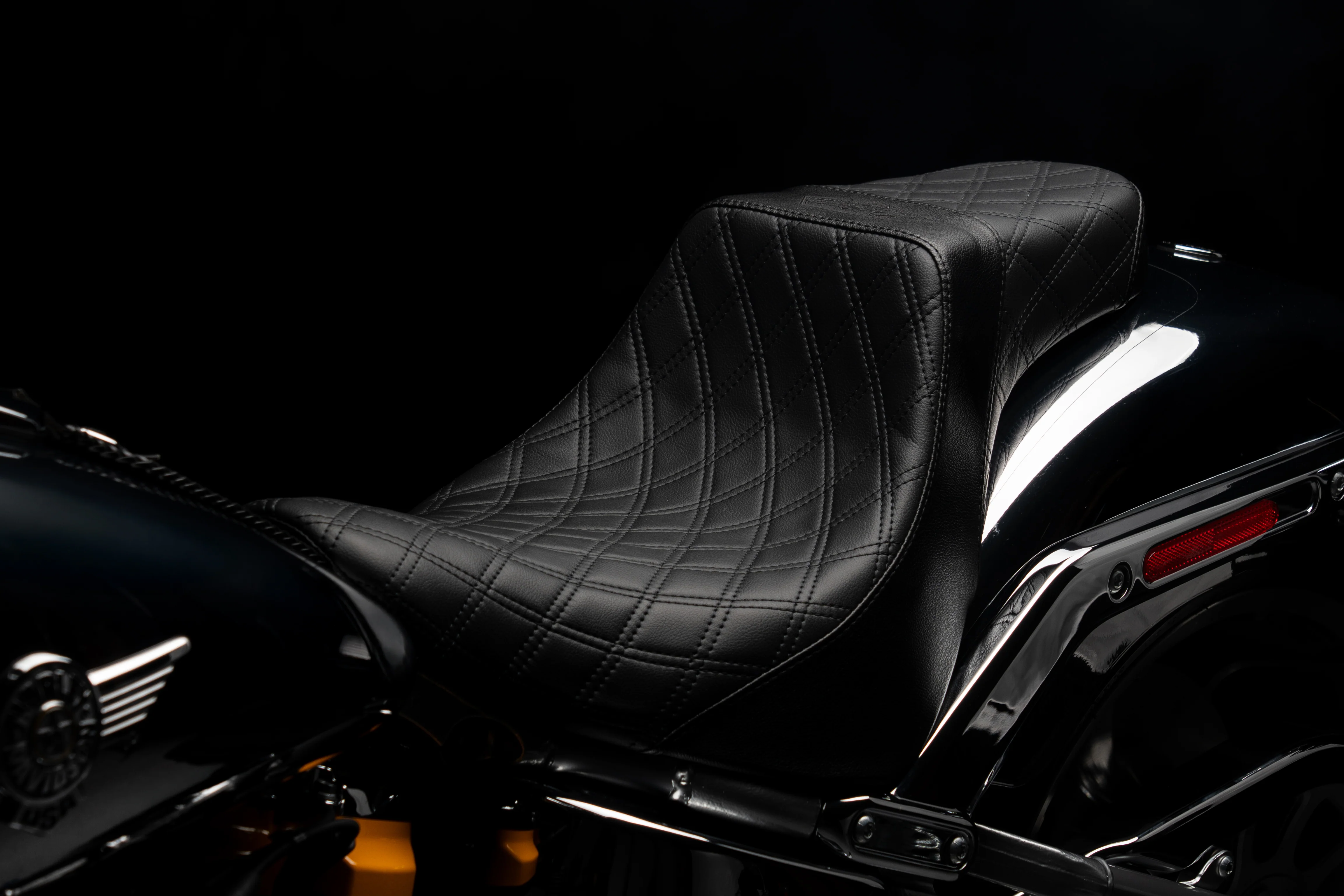 Double Diamond Stealth-Grip™ Premium 2-Up Saddles for 2018-2026 Fat Boy Models - Image 8