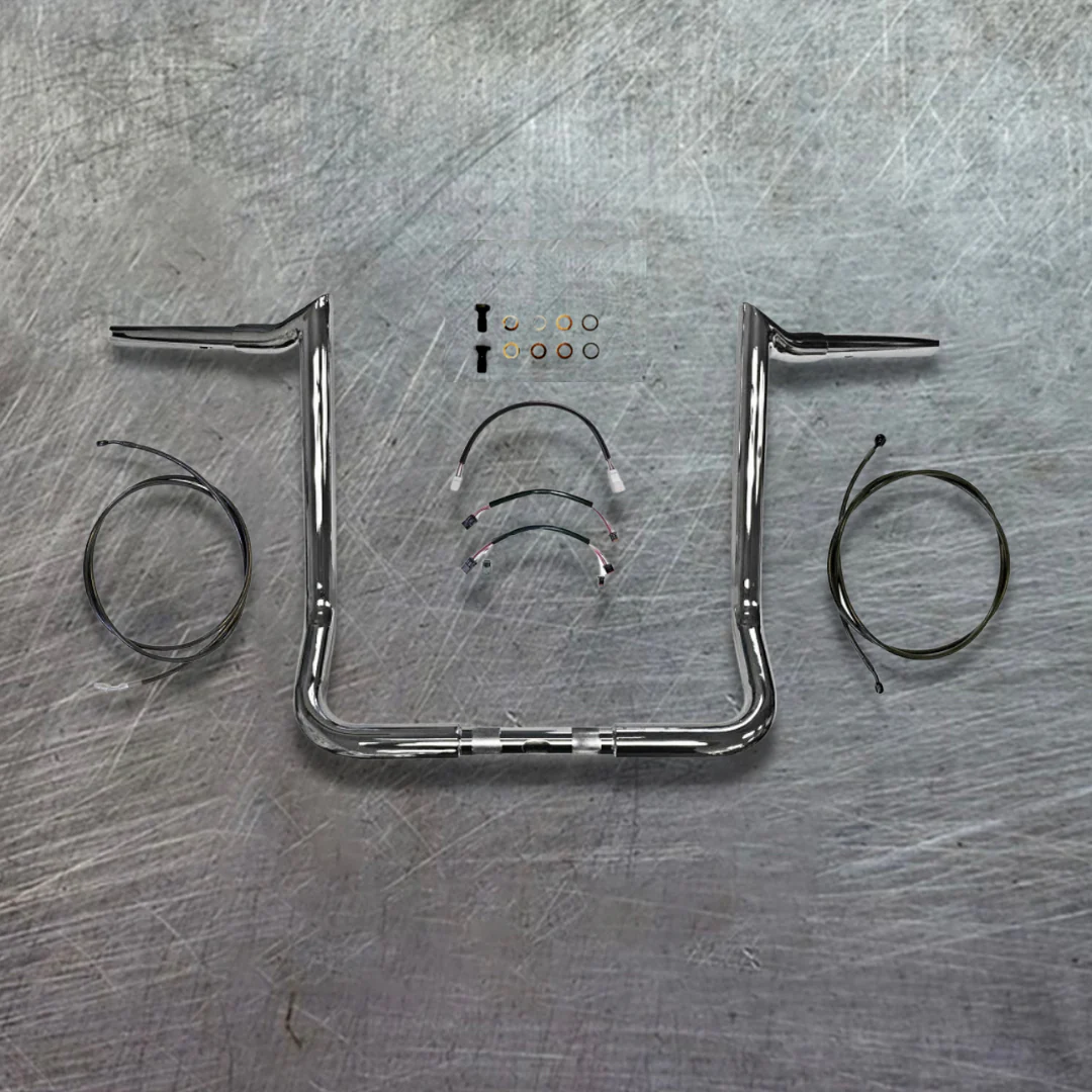 Street Glide Complete All In One Meathook Ape Hanger Kit (14" Classic Chrome) - Image 3