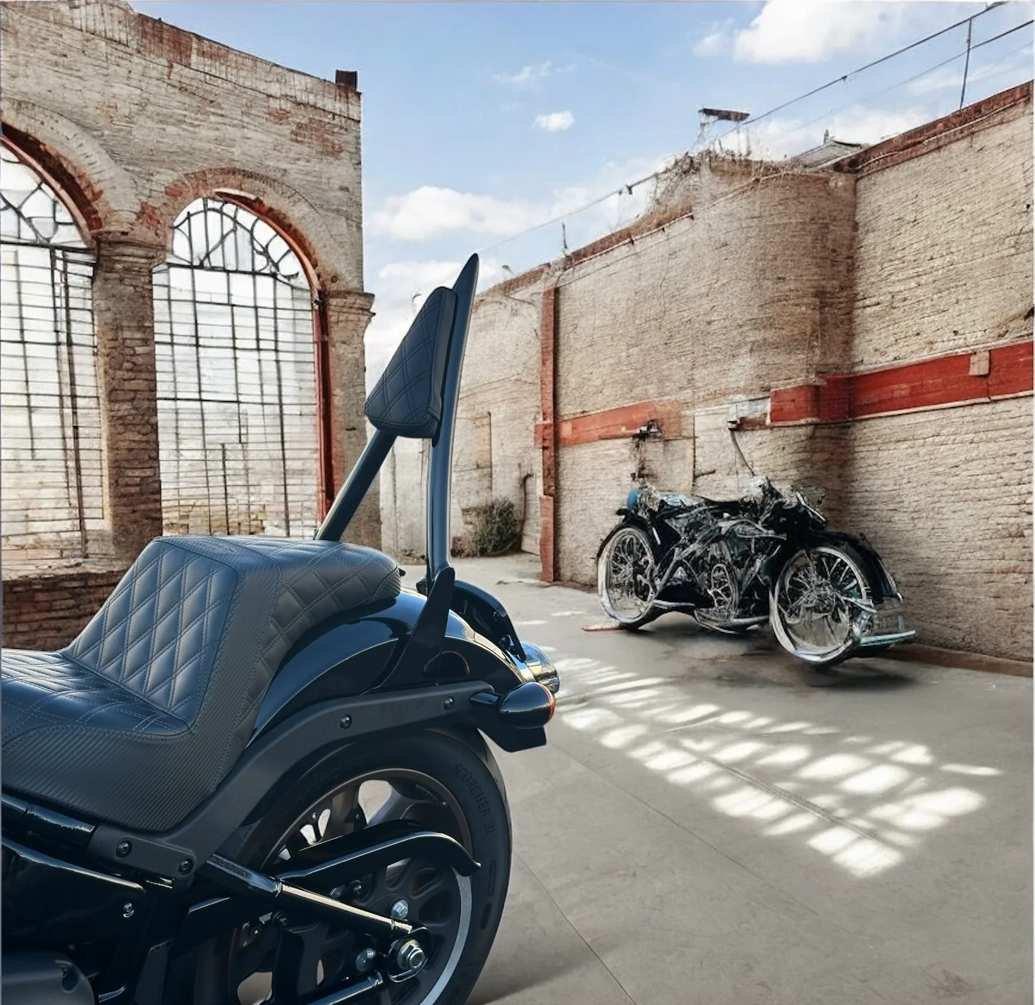 The Original, patented, 16" Diablo Sissy Bar for 2020 and newer Low Rider S and ST Models (Gloss Black) - Image 6