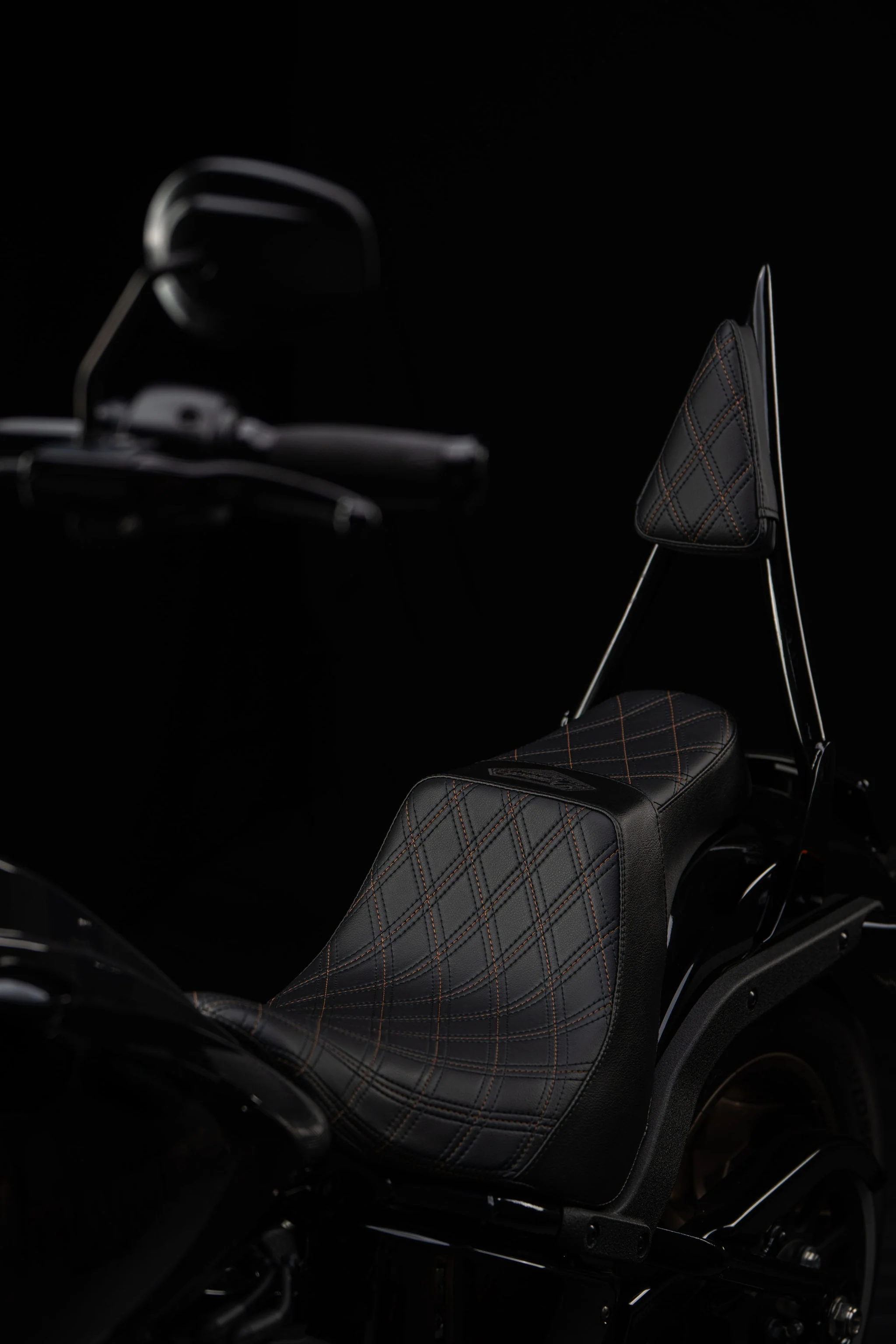 Triple Diamond™ 2-Up Seat & Sissy Bar Combo with 100% Matching Back Rest Pad For 2020-2026 Low Rider S & ST - Image 16