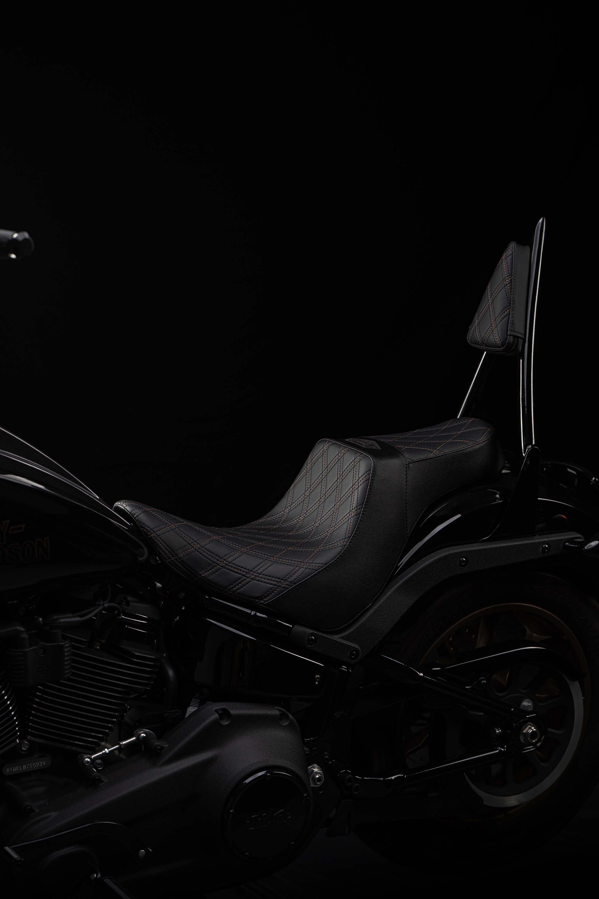 Our Diablo Sissy Bar with Triple Diamond Backrest Pad! (For Touring Models) - Image 4